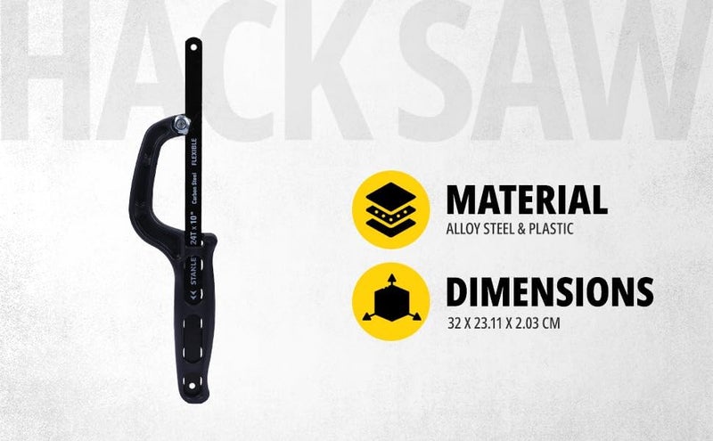 Stanley Mini Hacksaw 0-20-807 - Ergonomic Hand Tool for Metal Cutting - Image 2